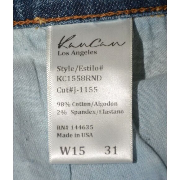 KanCan Jeans Women 15/31 Blue Mid Rise Flare Kick Stretch Denim - Picture 9 of 10